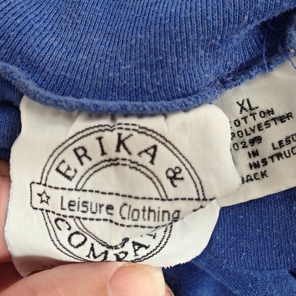 Erika and Company Leisure Cothing Blue Turtleneck Size XL - Picture 2 of 3